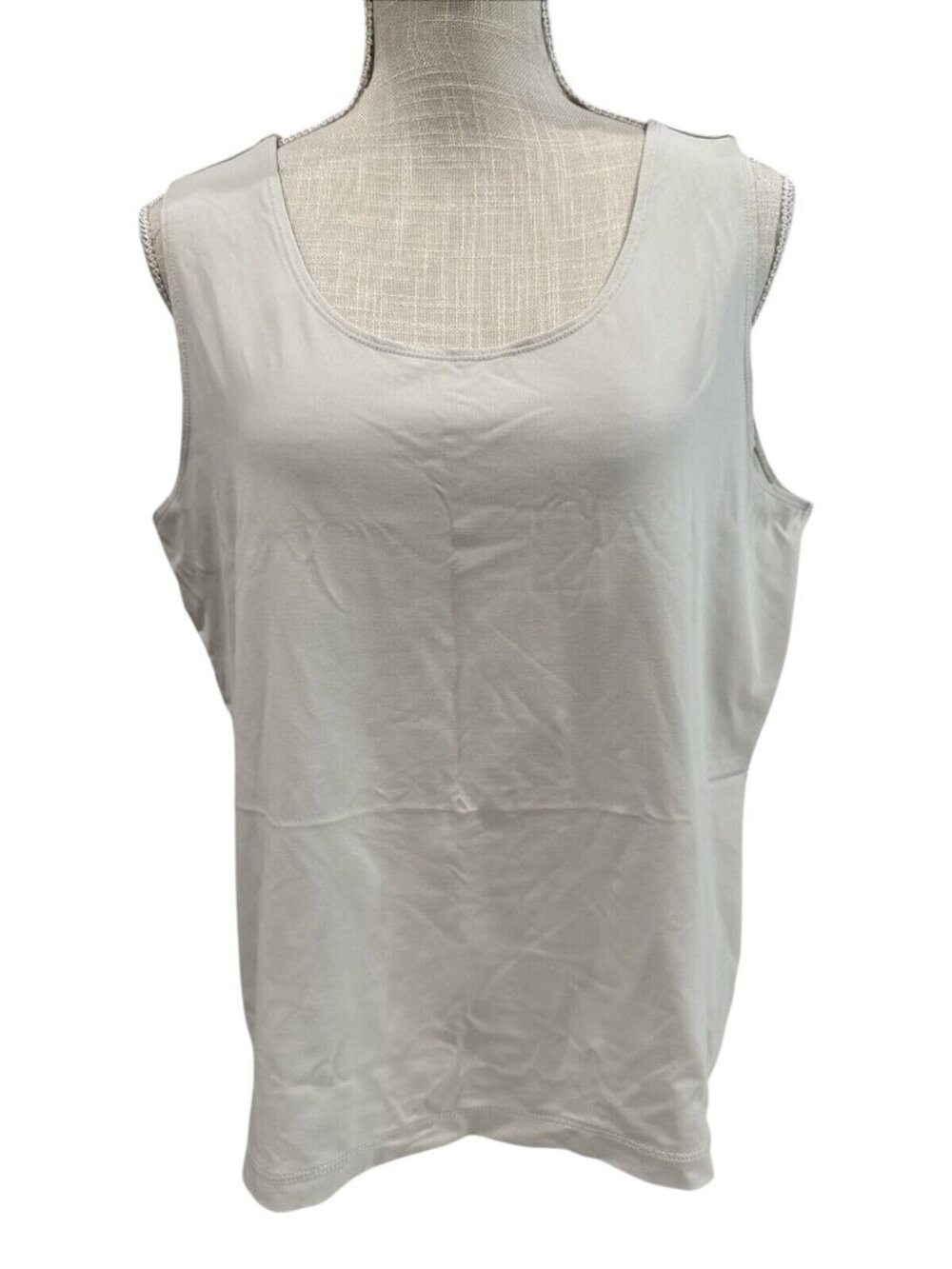 Chicos Beige Sleeveless Lightweight Tank Top Nylon/Spandex Size 3